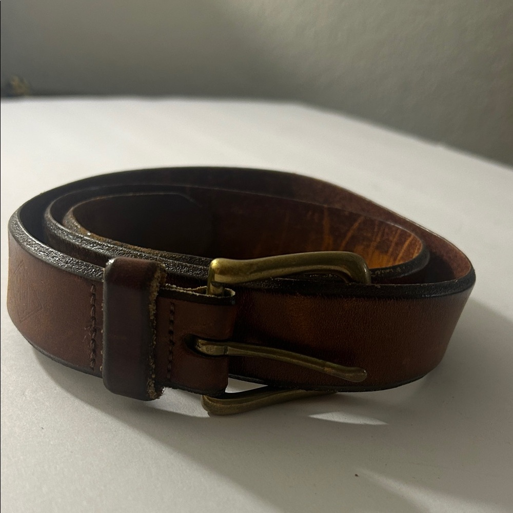 Eddie Bauer Brown Leather Men's Belt - Picture 3 of 6